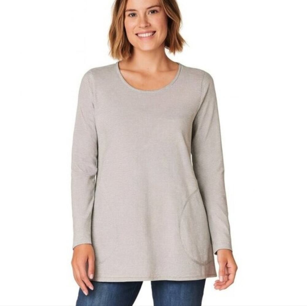 Toad&Co Swifty Long Sleeve Tunic Gray Size Medium
